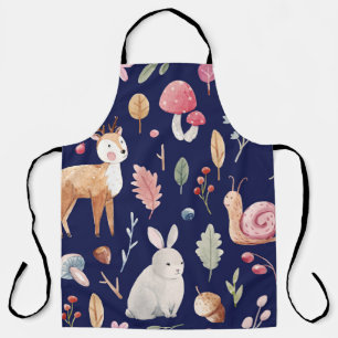 Tablier Fairy Forest Animals Aquarelle pour enfants