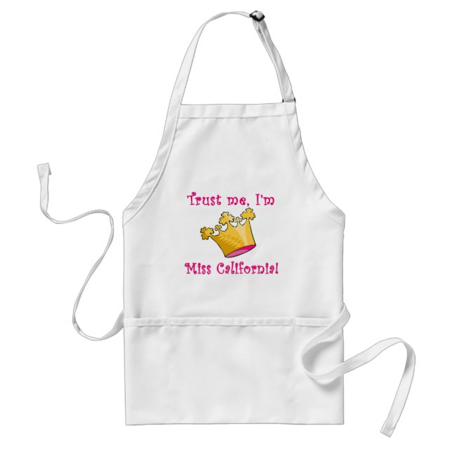 Tablier Faites-moi confiance je suis Mlle la Californie (Devant)
