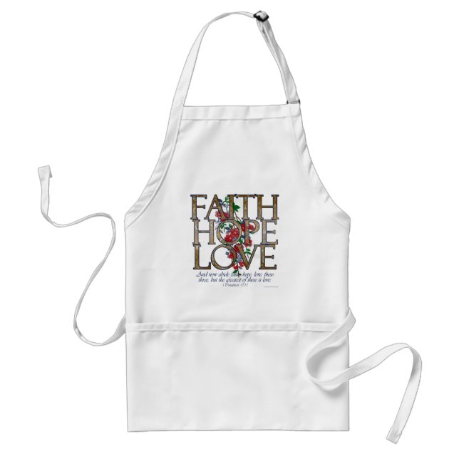 Tablier Faith Hope Love Christian Bible Verse (Devant)