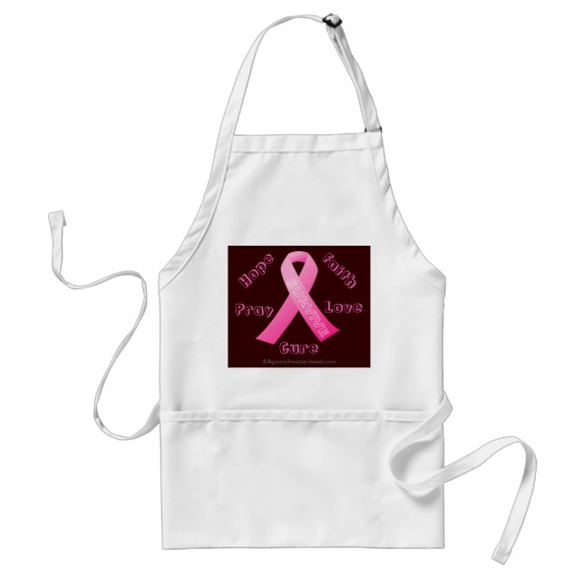 Tablier Faith Hope Love Survive Pink Ribbon (Devant)