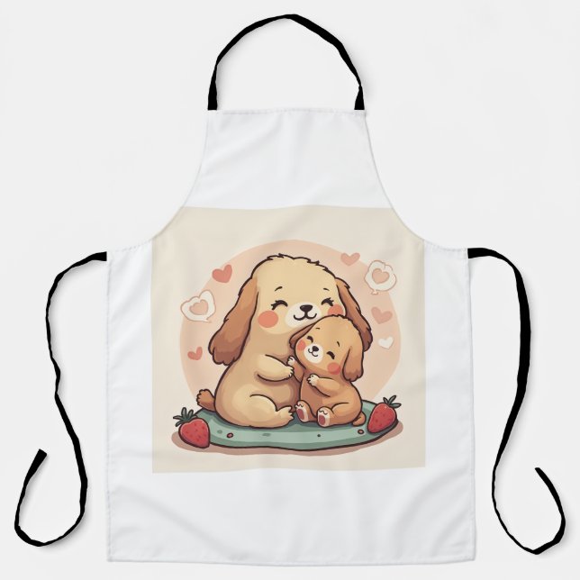 Tablier Famille de chiot mignonne Apron (Recto)