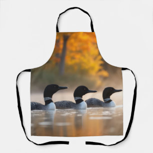 Tablier Famille de Loon en automne