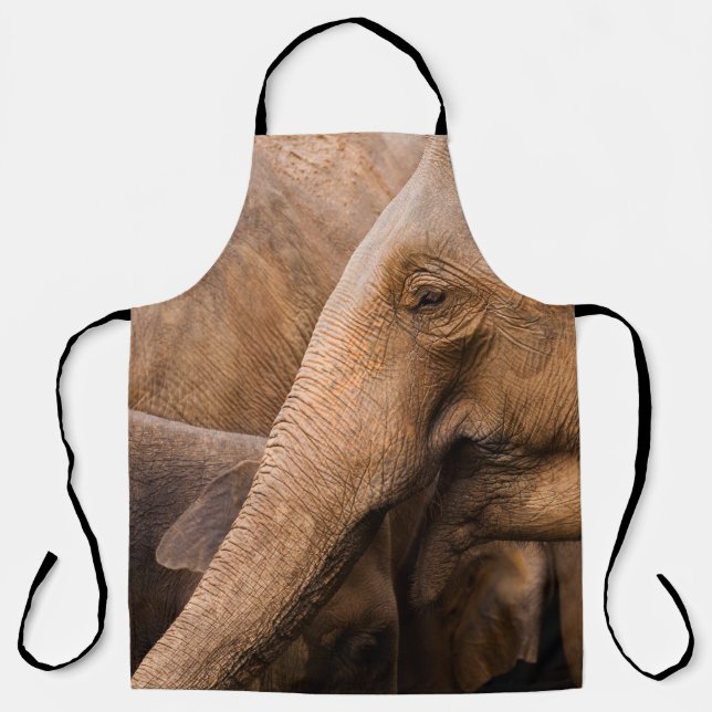 Tablier Famille des éléphants : Faune majestueuse (Recto)
