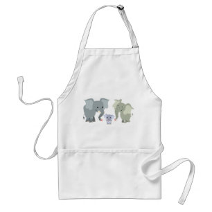 Tablier Famille Eléphant Cartoon