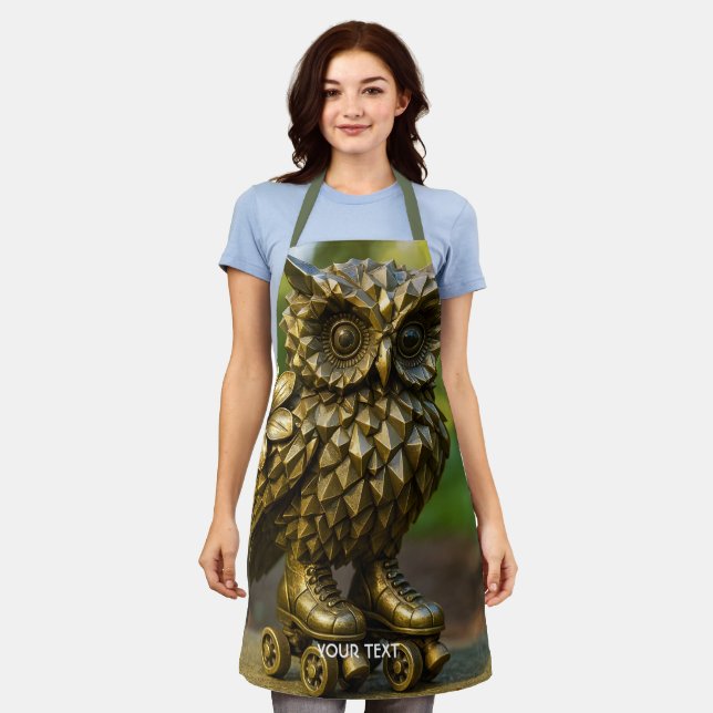 Tablier Fantasy Cute Brass Owl Skates (Porté)