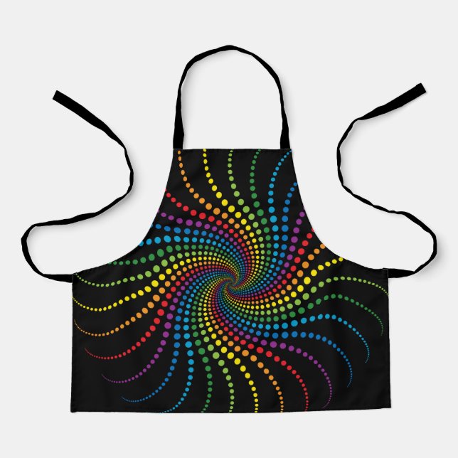 Tablier Fascinante spirale arc-en-ciel (Recto)