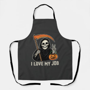 Tablier Faucheur J'aime Mon Travail Design Halloween