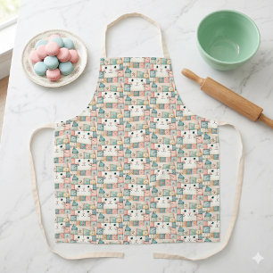 Tablier Fausse Maison de Chat au Patchwork Pastel