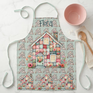 Tablier Fausse Maison Florale Cottagecore Patchwork