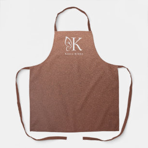 Tablier Faux Bronze Personnalisé Papillon Aile Monogramme