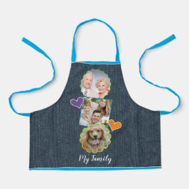 Tablier Faux Denim Scrapbook Style Modèle photo fille