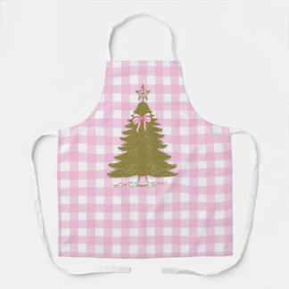 Tablier Faye and Lauren Pink Gingham Holiday