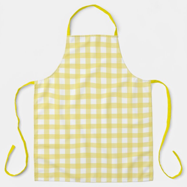 Tablier Faye et Lauren En vichy jaune (Recto)