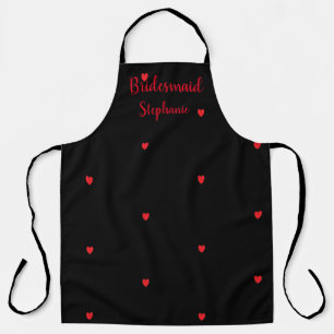 Tablier Femme de mariée Mariage Motif du coeur rouge