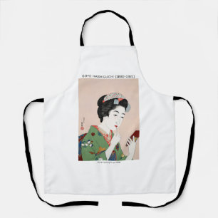 Tablier Femme japonaise appliquant rouge - Goyō Hashiguchi