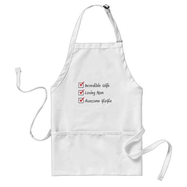 Tablier Femme Maman Yia Yia Femme grecque (Devant)