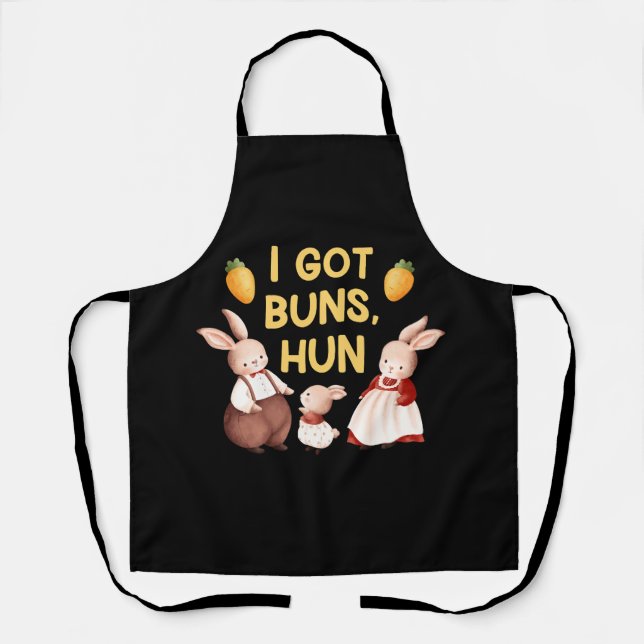 Tablier FEMMES J'Ai Des Buns Hun, Maman Bunny, Papa Bunny, (Recto)