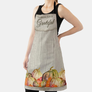 Tablier Ferme Automne Aquarelle Citrouilles Automne Feuill