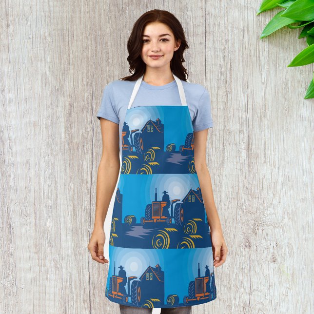 Tablier Fermier Sur Un Tracteur (Créateur téléchargé)