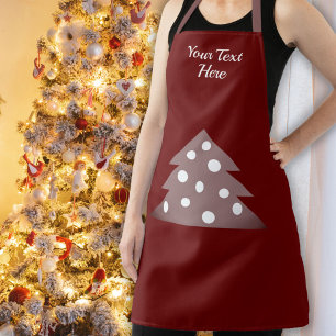 Tablier Festif Red Christmas Tree Holiday 