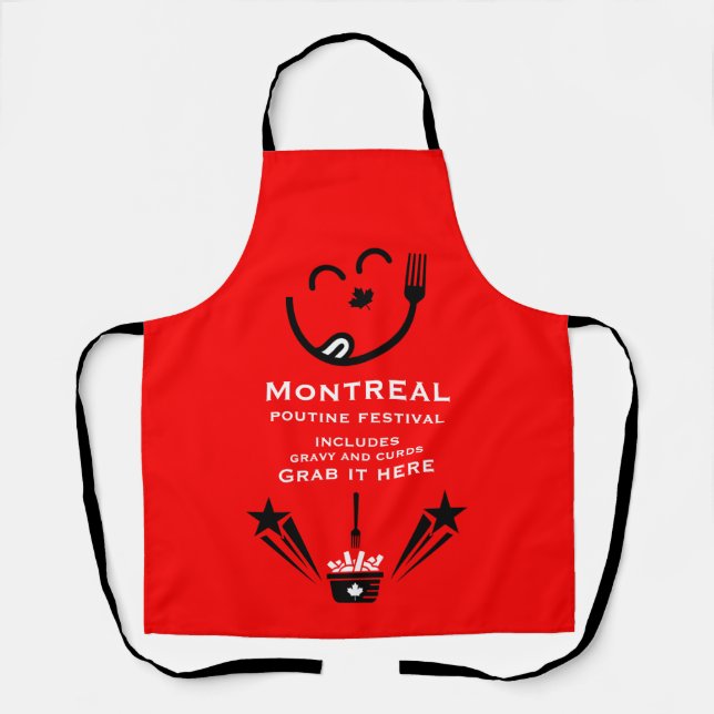 Tablier Festival de poutine canadienne modifiable (Recto)