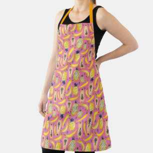 Tablier Festive Banana Papaya Ananas Motif de fruits