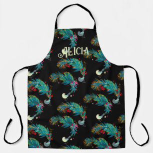 Tablier Festive Birds Apron avec nom personnalisé