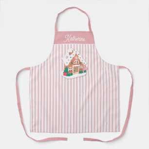 Tablier Festive mignonne Pingerbread Maison Nom de la band