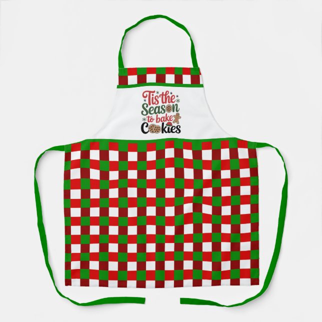 Tablier Festive Noël biscuit cuisson saison (Recto)