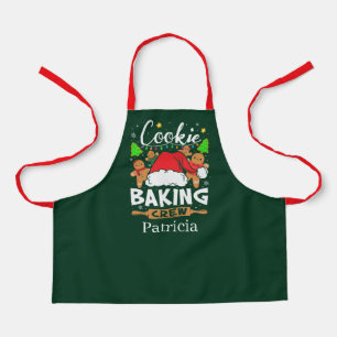 Tablier Festive Noël biscuit pâtisserie équipe enfants uni