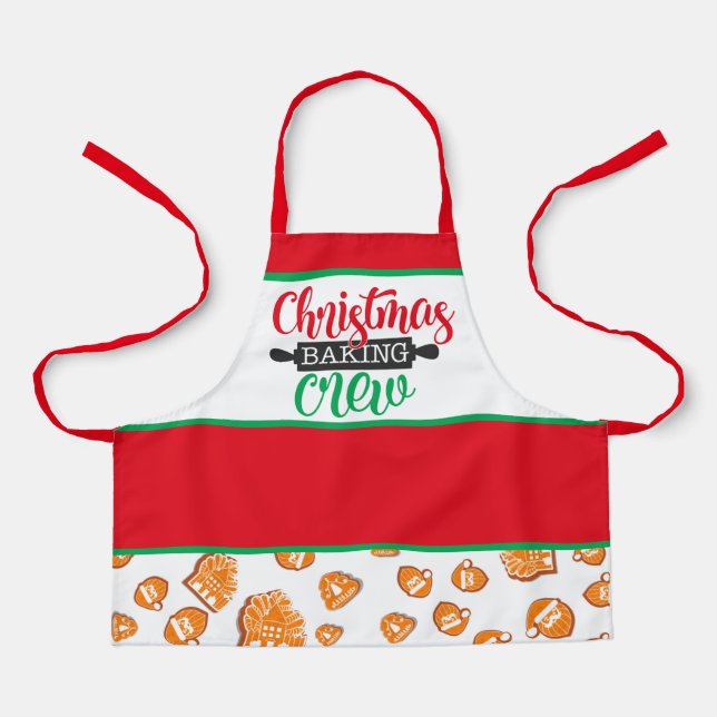 Tablier Festive Noël équipe de cuisine enfants (Recto)