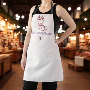Tablier Festive Noël Stocker Fête Artisanale