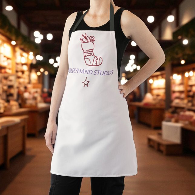 Tablier Festive Noël Stocker Fête Artisanale (Créateur téléchargé)