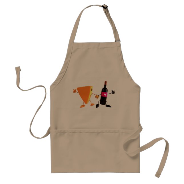 Tablier Fête amusante au vin et au fromage (Devant)