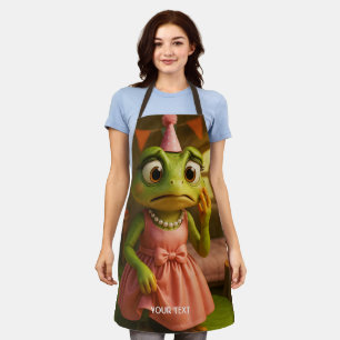 Tablier Fête de fille grenouille mignonne fantastique