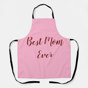 Tablier Fête de la mère rouge rose meilleure maman jamais 