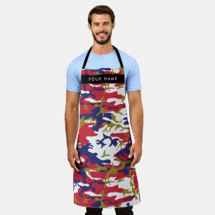 Tablier Fête de l'Indépendance Camouflage Votre nom Person