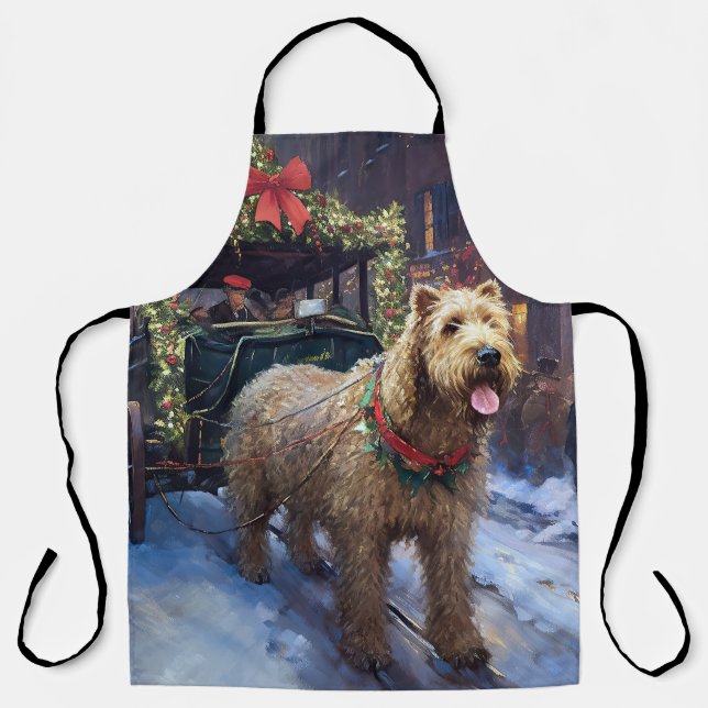 Tablier Fête de Noël de Wheaten Terrier (Recto)