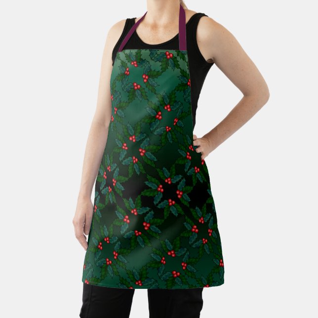 Tablier Fête des apprions de Noël Holly Apron (Insitu)