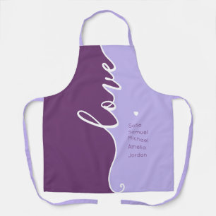 Tablier Fête des mères Aimer les noms personnalisés Apron