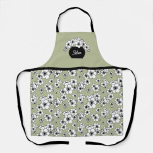 Tablier Fête des mères Anémone florale Apron