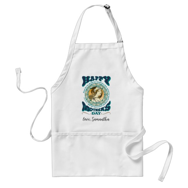Tablier Fête des mères chrétiennes coutume Adulte Apron (Devant)