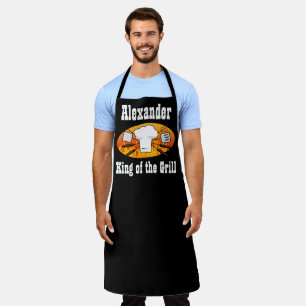 Tablier Fête des pères de grillades sur barbecue papa su