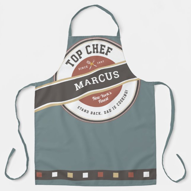 Tablier Fête des pères Grillmaster Top Chef Funny Apron (Recto)