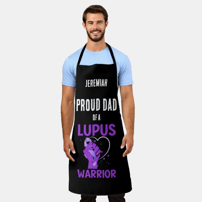 Tablier Fête des pères LUPUS WARRIOR Fier Papa (Porté)