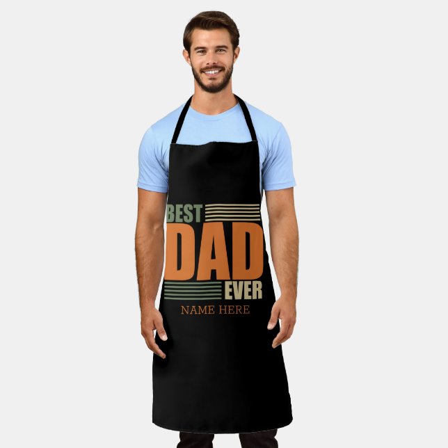 Tablier fête des pères meilleur papa idées cadeaux personn (Porté)
