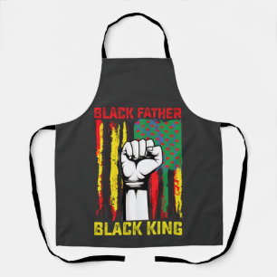 Tablier Fête des pères noirs Juneteenth Papa Roi célébrant