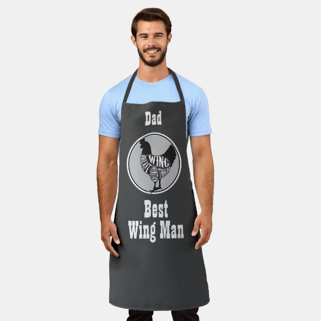 Tablier Fête des pères, papa Boeuf de la meilleure aile (Porté)