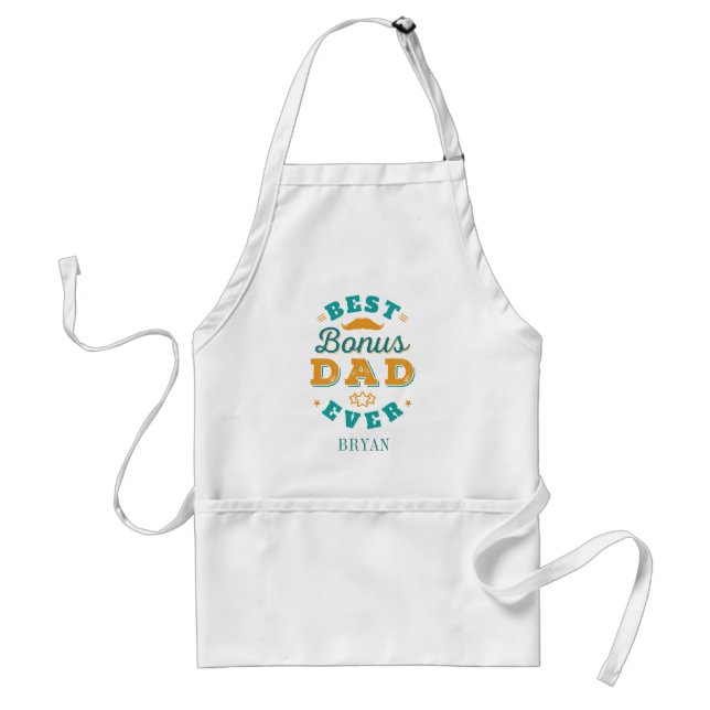 Tablier Fête des pères Stepdad Meilleur Bonus Papa Anniver (Devant)