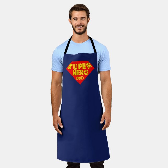 Tablier Fête des pères Super Hero Papa (Porté)
